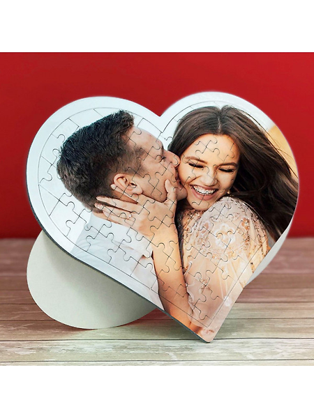 MİRACİX BS66 Kişiye Özel A4 Kalp Puzzle 80 Parça – Fotoğraflı Romantik Hediye
