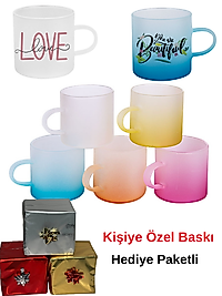 Miracix MRCBZ15 Buzlu Renkli Kahve Fincanı Fotoğraflı Kişiye Özel Tasarım 1 Adet