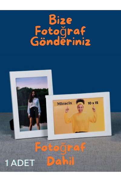 Miracix MR1015RC 10x15 cm Mika Camlı (Fotoğraf, Resim Dahil) Fotoğraf Çerçevesi Beyaz