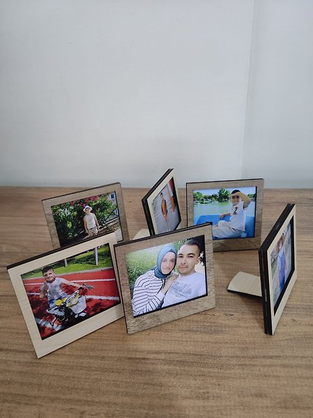 Miracix MRCMNI04 Ahşap Polaroid Mini Fotoğraf Çerçevesi - 9x9cm