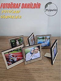 Miracix MRCFTRM98 2'Li Ahşap (FOTOĞRAF DAHİL) Polaroid Mini Fotoğraf Çerçevesi - 9x9cm