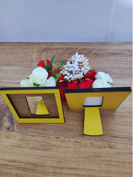 Toptan 10 Adet Renkli Mini Ahşap Fotoğraf Çerçevesi – Bebek, Sevgili ve Anı Dekoratif Set 10 Paket