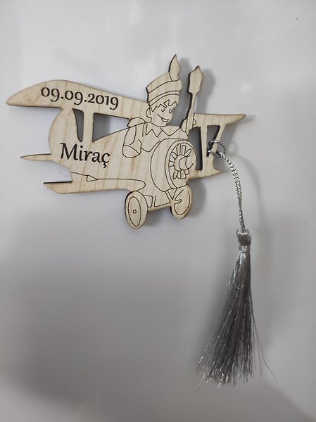 Ahşap Uçaklı Magnet, Mevlit, Sünnet, Yenidoğan Magneti – Hediyelik Magnet 15 Adet