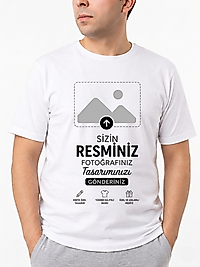 MRCXTS01 Kişiye Özel Fotoğraf Baskılı Beyaz Tişört – Yazılı Resimli Unisex Tshirt