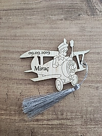 Ahşap Uçaklı Magnet, Mevlit, Sünnet, Yenidoğan Magneti – Hediyelik Magnet