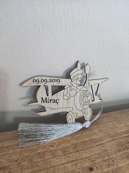 Ahşap Uçaklı Magnet, Mevlit, Sünnet, Yenidoğan Magneti – Hediyelik Magnet 15 Adet