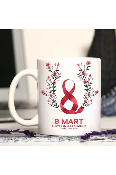 Miracix MRCKLT18 8 Mart Dünya Kadınlar Gününe Özel Kupa Bardak