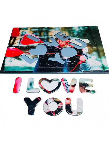 MİRACİX BS65 Kişiye Özel A4 Puzzle 48 Parça – I Love You Tasarımlı Fotoğraflı Hediye