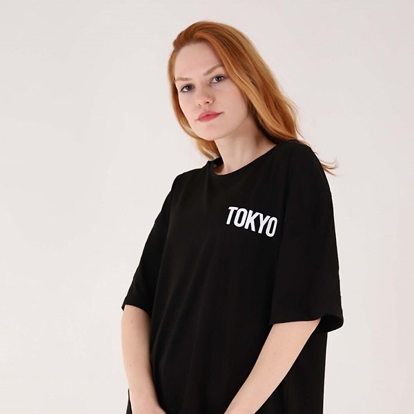 Miracix BS45 Unisex DTF Çift Yön Baskı Siyah Tişört